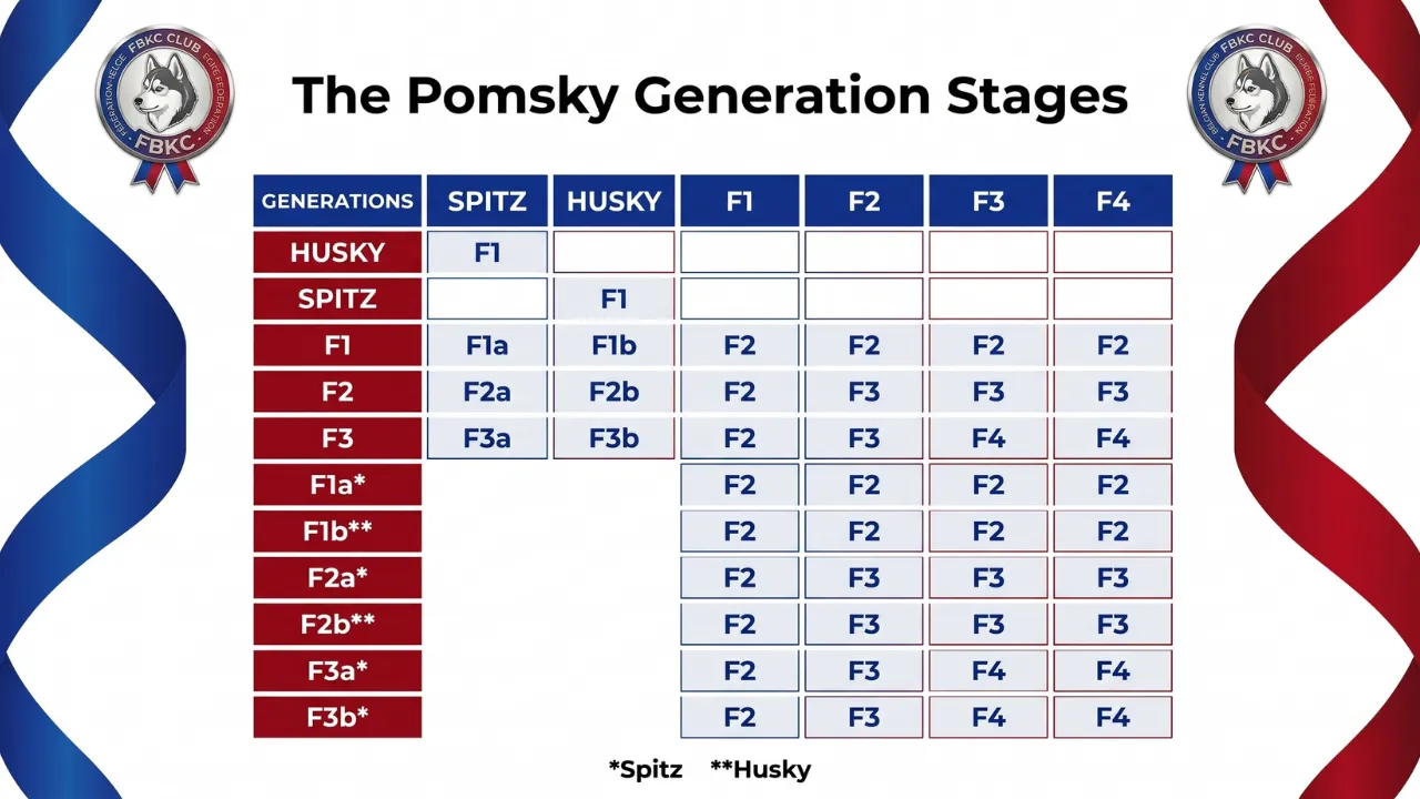 Pomsky crossbreeding chart - FBKC