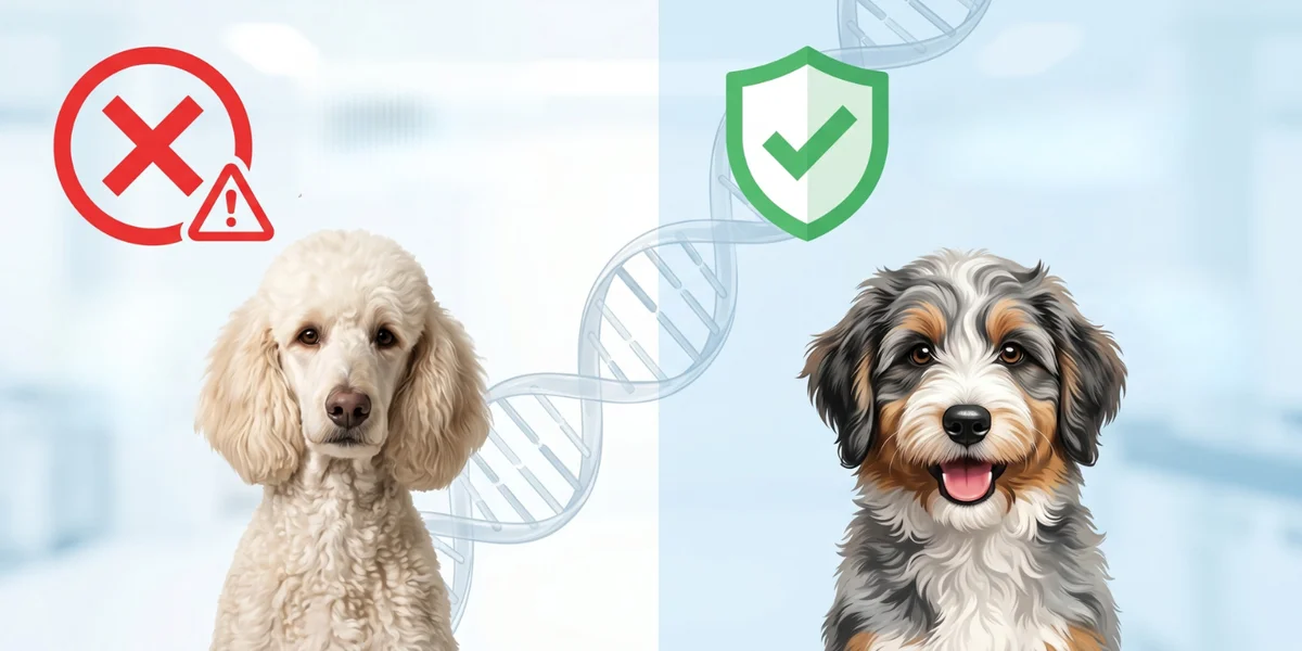 Hybrid vigor and reduced genetic disease risk in crossbreed dogs