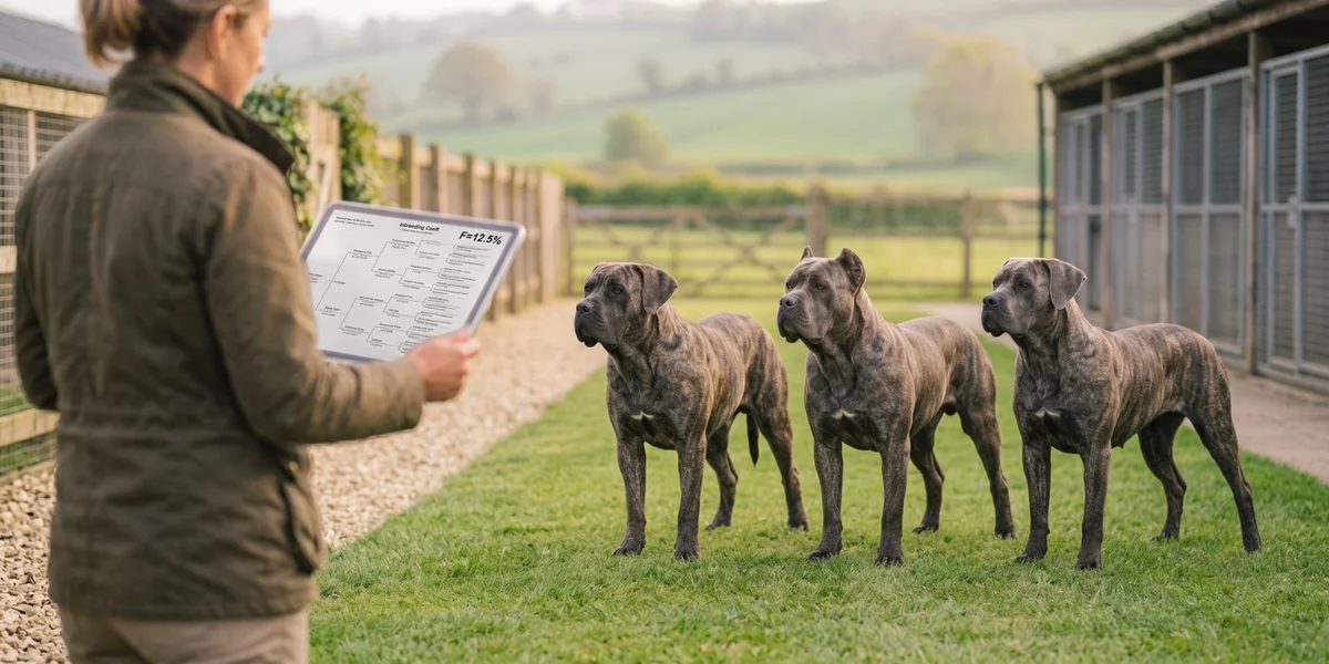 Trois chiens de générations successives montrant un type de plus en plus homogène